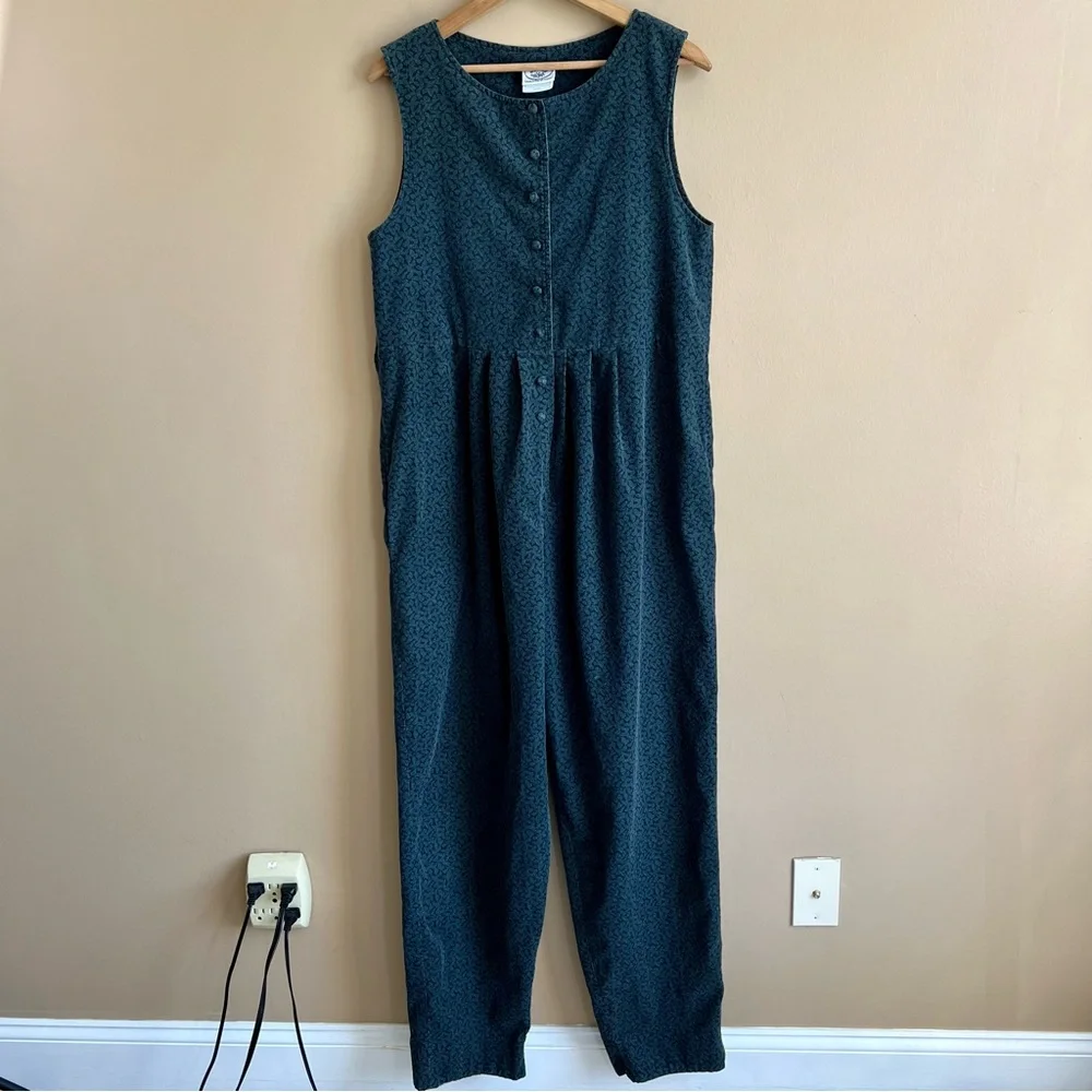 Vintage LAURA ASHLEY Corduroy Jumpsuit Size Large 100% Cotton Made in Ireland - Picture 12 of 12
